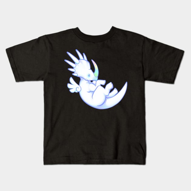 Dinosaur - Prehistoric Unicorn Styracosaurus (Blue) Kids T-Shirt by Radiantglyph